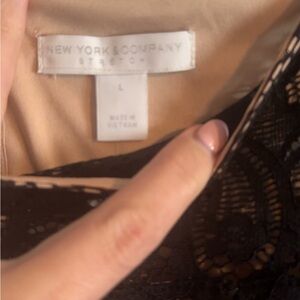 NWT. Black Lace Sequin Dress